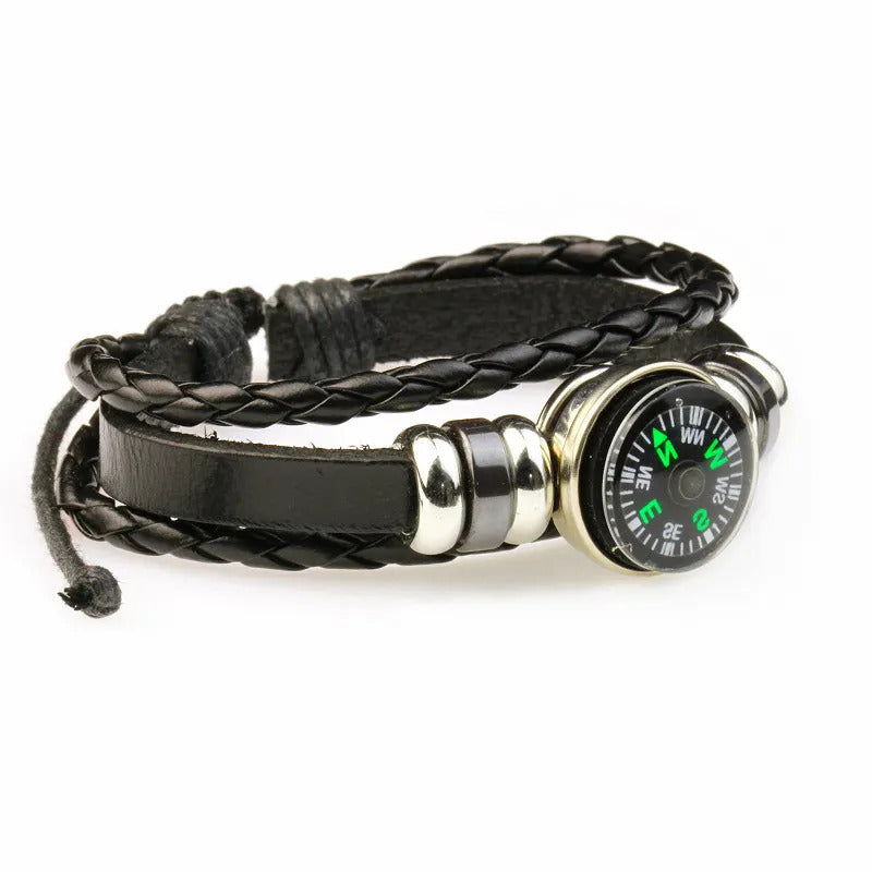 Adjustable Bracelet | Trendy Jewellery | Compass | For wildness Survival | Bangle Charm