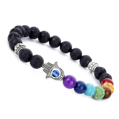 Bracelet | Trendy Jewellery | Hand Health 7 Chakras Healing Bead | Natural Stone | 7” Bangle Charm | Meditation Diffuser