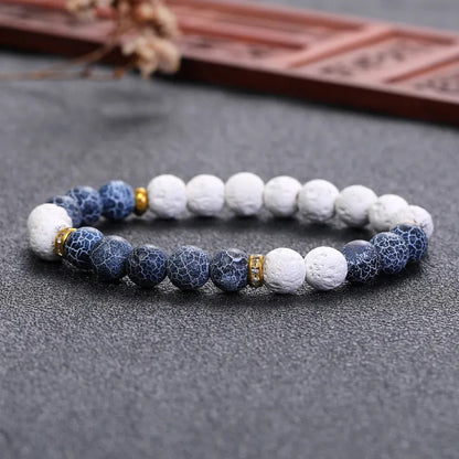 Bracelet | Trendy Jewellery | Lava Stone | Essential Oil Weathered Agate | Natural Energy Stone |  7” Bangle Charm