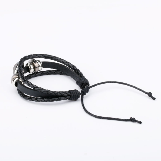 Adjustable Bracelet | Trendy Jewellery | Yin & Yang | Leather | Bangle Charm