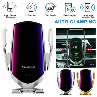 2×1 (Phone Wireless Charger + phone Car Holder) Fast Charging | Smart Sensor