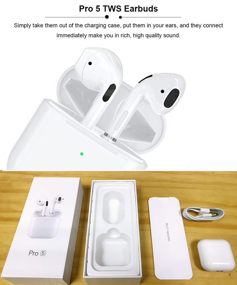 Waterproof Headphone | Earphone Wireless Charging | Touch Control | Earbuds