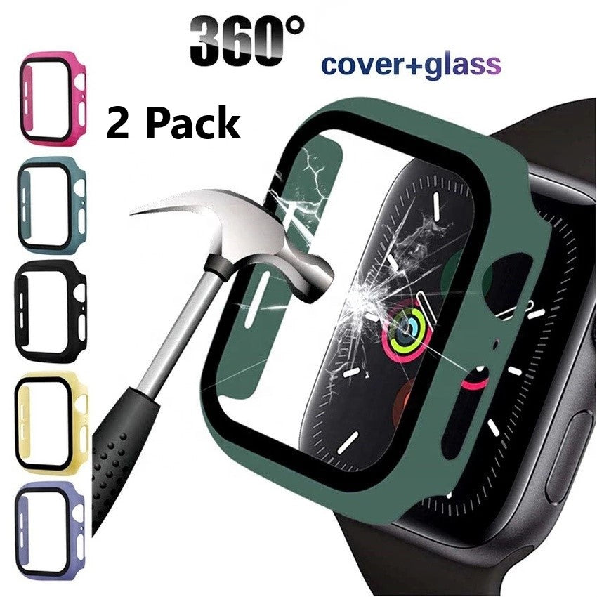 2 Pack | 360° Smart Watch Case | For Apple Watch Series 7/6/SE/5/4  | Full Body Cover