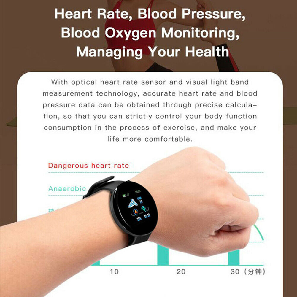 Smart Watch Waterproof | iOS & Android | Blood Pressure, Heart Rate, Fitness Tracker