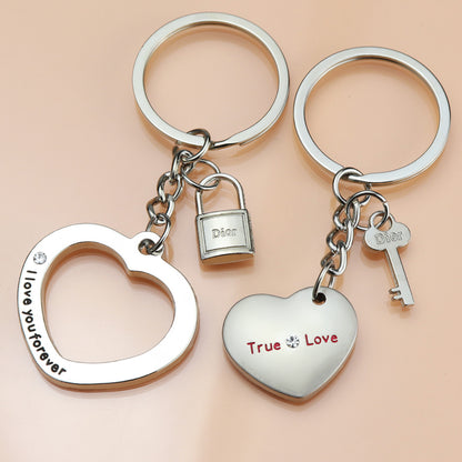 Heart Couple Keychains | 2 Pieces/Set | Love | Boy Friend | Girl Friend Valentine's Day