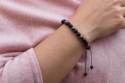 Adjustable Bracelet | Trendy Jewellery | Onyx Tiger Eye Beads | Natural Stone | Bangle Charm