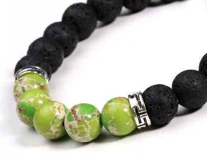 Bracelet | Trendy Jewellery | Lava Stone | Natural Energy Stone | 7” Bangle Charm