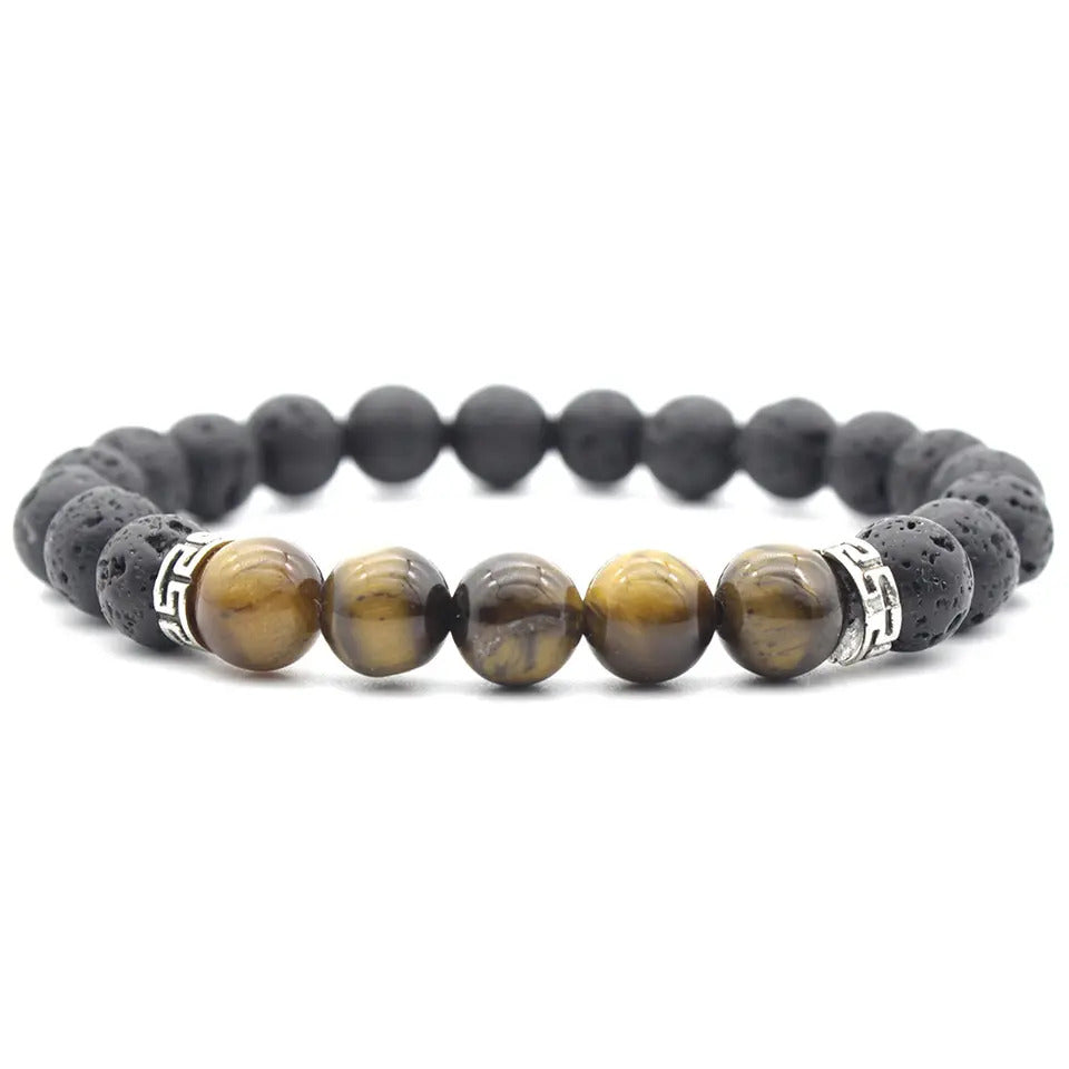 Bracelet | Trendy Jewellery | Lava Stone | Natural Energy Stone | 7” Bangle Charm